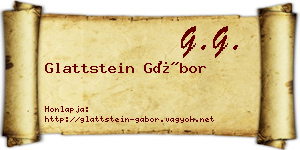Glattstein Gábor névjegykártya